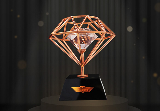 金屬鉆石創(chuàng)意獎(jiǎng)杯定制