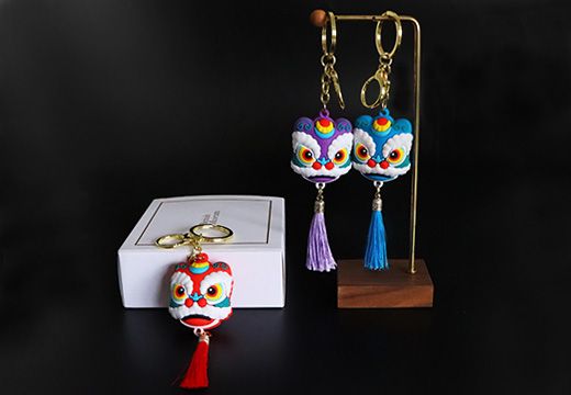 中國(guó)風(fēng)醒獅鑰匙扣定制