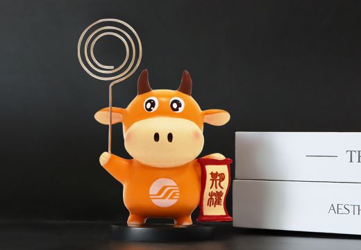 期權(quán)小牛卡通公仔擺件定制
