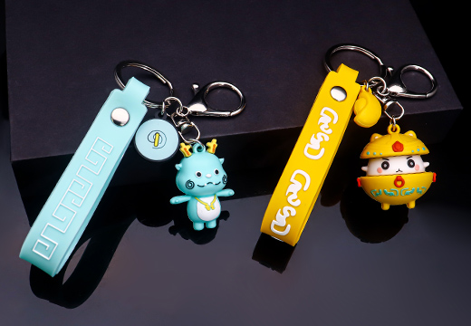 文創(chuàng)立體軟膠鑰匙扣定制