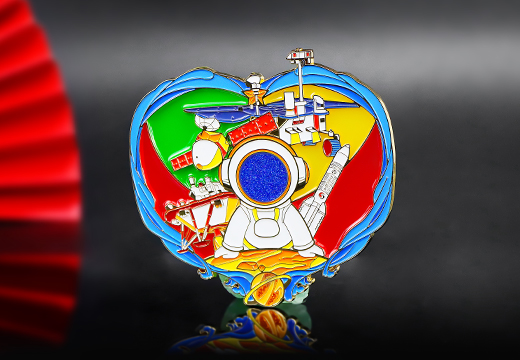 航天透明琺瑯徽章定制