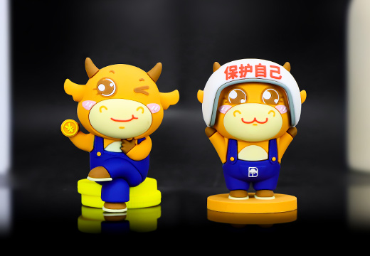 牛牛公仔軟膠擺件定制