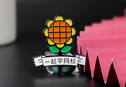 仿真植物金屬烤漆徽章定制