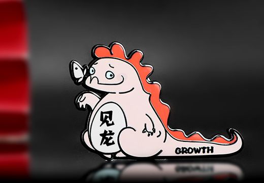 小恐龍企業(yè)琺瑯金屬徽章定制