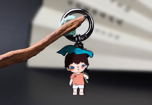 金屬滴膠烤漆鑰匙扣掛件定制