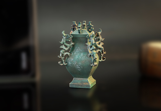 銅方壺仿真樹(shù)脂冰箱貼定制