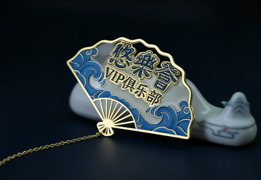 扇形國(guó)風(fēng)金屬書簽定制