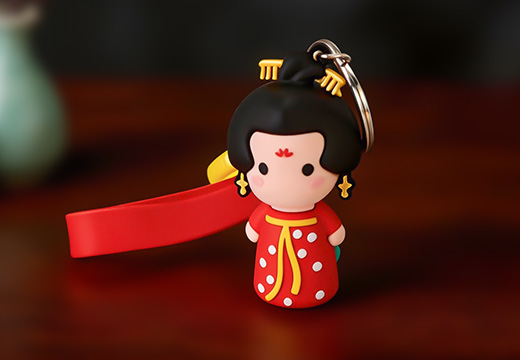 人物軟膠鑰匙扣定制